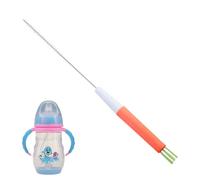 Brosse de nettoyage pour paille extra longue - Pas d'angles morts - Brosse multifonction longue en acier inoxydable pour le nettoyage, les petites crevaisons, les bouteilles, les trous de mamelon