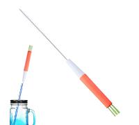 Brosse de nettoyage pour paille - Réutilisable - En acier inoxydable - Pas de taches aveugles - Brosse à poignée flexible pour pailles réutilisables - Outil de cuisine adapté aux voyages