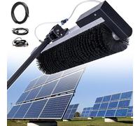 Brosse de nettoyage pour panneau solaire de 60 cm avec poteau d'alimentation en eau de 5,5 m - Outil électrique pour le nettoyage de panneaux photovoltaïques et de vitres en verre