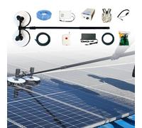 Brosse de Nettoyage pour Panneaux solaires à Double tête et kit de Perche alimentée par l'eau, Outil de Nettoyage pour Panneaux solaires, équipement de Lavage Automatique de vitres,Dual11.5ft(3.5m)