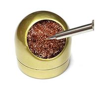 , brosse de nettoyage pour pointe de fer à souder doré, boule de nettoyage et base adaptée pour petit support de fer à souder électrique