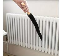 Brosse de Nettoyage pour Radiateur avec Manche en Métal et Poils en Nylon, Manche Long Pour un Dépoussiérage et un Nettoyage Efficaces. Brosse Multi-Usages pour Conduits d'aération, Climatiseurs, lave