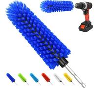 Brosse de Nettoyage pour Roue et Bouteille de Voiture, très Dense et Durable, pour Roues, Jantes, Moteurs, échappement, Bouteille (Bleu foncé)