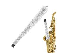 Brosse de nettoyage pour saxophone - 50 x 7 cm Brosse pour le nettoyage du saxophone contralto | Tampon de nettoyage pour sax contralto | Outil de soin en microfibre, poignée antidérapante, Cuscin