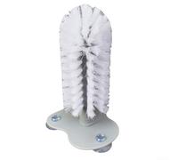 Brosse de nettoyage pour tasse avec ventouse pour montage sur le mur de l'évier, convient pour les verres, tasses, ustensiles de bar, ustensiles de nettoyage de cuisine (transparent)