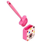Brosse de nettoyage pour toilettes | Ensemble de brosses murales pour salle de bain | Nettoyage long de salle de bain avec support | Retrait des taches profondes pour la cuvette des toilettes | Outil