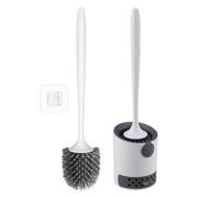 Brosse De Nettoyage pour Toilettes - Set Porte Brosse WC pour Salle De Bain - Outil De Nettoyage Murale pour Magasin Maison Bureau Appartement Restaurant Hôtel