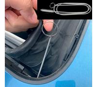 Brosse de nettoyage pour trou de vidange de voiture avec poils en nylon flexibles et fil en acier inoxydable pour un nettoyage efficace (95 cm)