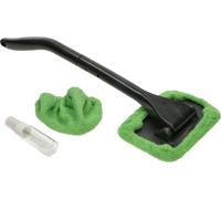 Brosse de nettoyage pour vitres de voiture KOTARBAU® Brosse de lavage rectangulaire recouverte de microfibres et munie d'un long manche