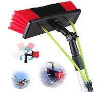 Brosse de Nettoyage pour vitres, kit d'alimentation en Eau Domestique, Perche télescopique, Brosse rotative pour Panneaux solaires, Panneaux photovoltaïques, 5-12 m, Brosse télescopique alim