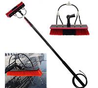 Brosse de Nettoyage pour vitres, kit de Nettoyage de 3,6 à 12 m, Nettoyeur à Perche alimenté par Eau et Tuyau, Douche avec rallonge, équipement de Lavage de vitres télescopique, br