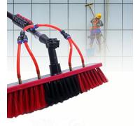 Brosse De Nettoyage Rétractable De 4 À 12 M, Brosse De Pulvérisation d'eau Rotative À 180° (Longueur : 55 cm), Longueur du Manche:1m,Manche Polyvalent:Compatible avec Grattoir,8m