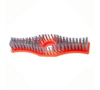 Brosse de nettoyage robuste pour tondeuse à gazon avec poils bi-matériaux pour un grattage agressif et un contact doux si nécessaire (A)
