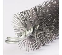 Brosse de nettoyage ronde en fil d'acier pour conduit de cheminée, chaudière, poêle, conduits de ventilation, 50 mm, 60 mm, 120 mm disponibles (50 mm)