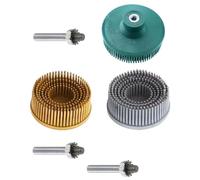 Brosse de nettoyage rotative de 5,1 cm avec plaque d'appui en caoutchouc flexible pour polissage robuste du métal