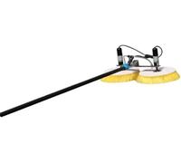 Brosse de nettoyage solaire, brosse à eau pour appareils solaires avec tige d'extension, tête de brosse de nettoyage solaire pour le nettoyage photovoltaïque et solaire et autres activités de