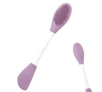 Brosse de Nettoyage Visage | Gommage Facial À Double Tête Pour Massage | Accessoire Soin Peau avec Manche Ergonomique pour Routine Quotidienne Maison Voyage