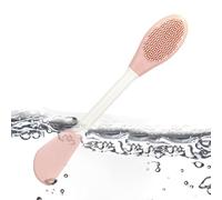 Brosse de Nettoyage Visage - Gommage Facial À Double Tête Pour Massage | Poignée Ergonomique Outil Nettoyage Démaquillage Soin Visage Douche Voyage