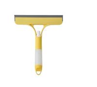 Brosse de nettoyage vitres 3 en 1 avec spray nettoyant double face for miroir salle bain(Yellow)