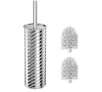 Brosse de Nettoyage WC Toilettes Acier Inoxydable Argentée