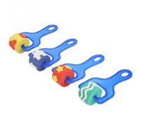 Brosse De Peinture En Éponge Eva, Outil De Dessin Avec Les Doigts, Tampons À Rouler, Maison Étoilée À Fleurs, Jouets De Créativité D'apprentissage Préscolaire