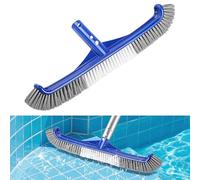 Brosse de Piscine, 43cm Piscine Tête de Brosse, Brosses de Nettoyage pour Piscines, avec Extrémité Courbée Clip EZ Poils en Nylon, pour Piscines Carrelages, Sols, Murs