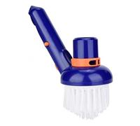 Brosse de piscine portable avec petite tête d'aspiration pour nettoyer les murs et les sols, poils en nylon compatible avec la plupart des poteaux de piscine, outil d'aspirateur multifonction pour
