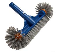 Brosse de piscine robuste avec extrémités arrondies et poignée intégrée pour un nettoyage en profondeur des murs et des sols de piscine, compatible avec les revêtements en vinyle et autres revêtements