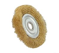 Brosse de polissage en fil de cuivre pur 100-250 mm pour meuleuse, fil fin de 0,15 mm, design souple et plat, compatible avec les arbres de 16/25/32 mm, (100 mm x 16 mm)