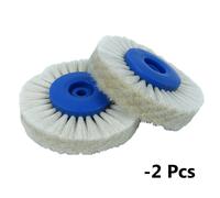 Brosse De Polissage En Poils De Chèvre Blancs Extra Doux,Outils Dentaires Well Ck,Roue De Polissage,Bijoux De Dentiste De Laboratoire,Diamètre 80mm,4 Rangées,2 Pièces - Type 2 Pcs