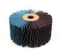 Brosse de ponçage en fil de fer émeri - 118 x 60 mm - Roue de polissage du bois pour le polissage des zones concaves et convexes - Meubles en résine, cuivre, aluminium (grain 150)
