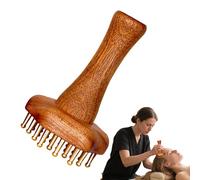 Brosse De Pression Méridienne - Brosse Musculaire,Professional Ergonomic Tool Roller Comb Massager for Back Butt Face Legs Scalp Belly Thighs Foot"。"Brass Meridian