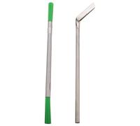 Brosse de rail d’ascenseur en fer argent avec grattoir 1 set à long | Nettoyage précis des rainures et seuils, pour coins difficiles d’accès, usage simple, bâtiments commerciaux et logements