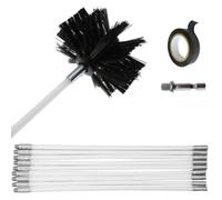 Brosse de ramonage 12 brosses de nettoyage pour paroi interne de conduits de cheminée pour conduits de sécheuse tige de 16 pouces