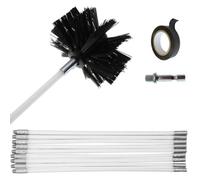 Brosse de ramonage 12 brosses de nettoyage pour paroi interne de conduits de cheminée pour conduits de sécheuse tige de 16 pouces