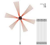 Brosse de Ramonage Tige Flexible en Nylon 8m Ramoneur pour Nettoyage de Cheminée