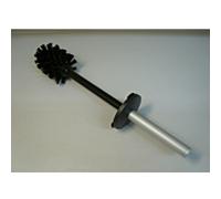 Brosse de rechange pour WC Keuco 14964174000, en aluminium anodisé argent, vendue sans emballage, avec manche.