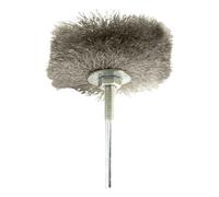 Brosse de roue en fil - Brosse adhésive pour enlever les pièces de voiture, 80 mm - Roue de polissage pivotante de 80 mm - Matériel universel en laiton abrasif en cuivre abrasif - Corps en fil d'acier