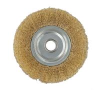 Brosse de roue en fil de cuivre pur 0,15 mm, disque de polissage plat doux pour enlever les bavures métalliques, le nettoyage de la rouille, le décapage de peinture sur meuleuse 100-250 mm (125 mm x