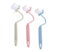 Brosse De Salle Bain Courbée En S Paquet Trois Couleurs Tête Flexible Adaptée À La Cuvette Des Toilettes La Durabilité Du Coulis D'évier Outil Domestique Ergonomique Brosse Récurer S