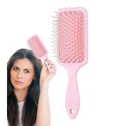 Brosse de séchage plate - Brosse à cheveux démêlante - Poils souples et flexibles - Styler de massage du cuir chevelu - Outil de toilettage professionnel pour femme