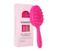 Brosse de shampooing à double face, brosse masseur du cuir chevelu, peigne de massage des cheveux, avec des poils flexibles doux, conception portable ergonomique, 18,4x7x4,7 cm, pour les femmes, les h