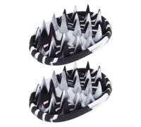 Brosse de Shampooing en Silicone, Peigne de Lavage des Cheveux du Cuir Chevelu, Conception Ergonomique, Dents de Peigne à Larges Espacées, Distribution Stratégique des Dents,