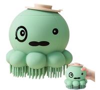Brosse de shampooing pour chien - Brosse de bain pour chien - Brosse de douche avec poignée réglable | Brosse à shampoing, peigne de massage en forme de pieuvre - Brosse pour chien