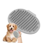 Brosse de shampooing pour chien - Brosse de massage pour la douche pour chien - Brosse de douche confortable avec poignée annulaire - Accessoire de bain ergonomique pour chiens, chats, animaux