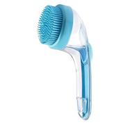 Brosse de shampooing pour chien - Brosse pour le toilettage du chien dans la salle de bain - Brosses et nettoyant de massage en silicone avec poignée ergonomique pour l'intérieur et l'extérieur