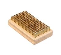 Brosse de ski - Set de brosses en laiton, nylon et poils de cheval avec manche en bois | Pour cirage, polissage, nettoyage, élimination de la rouille, décontamination, entretien du ski et snowboard