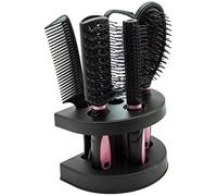 Brosse de soins de cheveux ensemble Femmes peignet set dames salon massage de cheveux outils de coiffure professionnelle avec support de miroir 5pcs