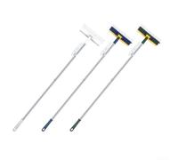 Brosse de sol de salle de bain à quatre cœurs avec tête rotative à 180 degrés et essuie-glace intégré conçue pour un nettoyage efficace et l'élimination des débris (3)