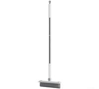 Brosse de sol réglable à long manche en forme de V pour carrelage, bois, marbre, interstices des bords, en acier inoxydable PP robuste, rotation à 180 degrés, tête amovible 1 ou 2 (B)